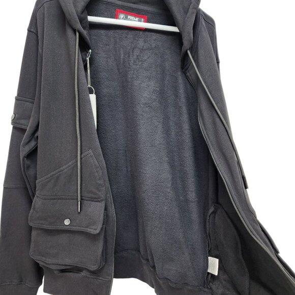 Preme Black With Multiple Utility Pockets Full-Zip Hoodie Size L - Picture 12 of 14
